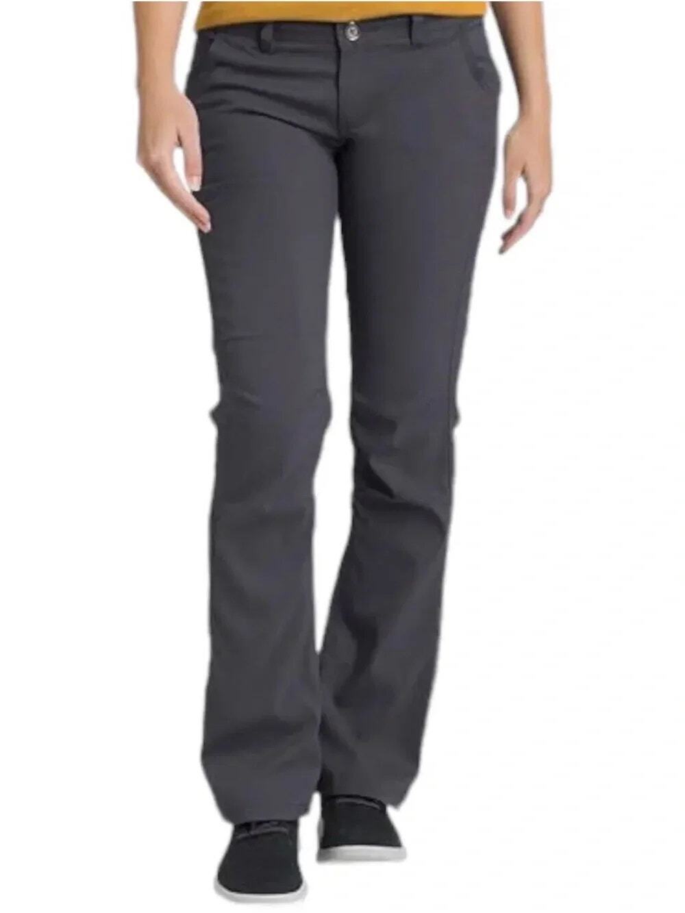Prana Halle Straight Pants Hiking Outdoor Gorpcore Granola Active Gray Size 8